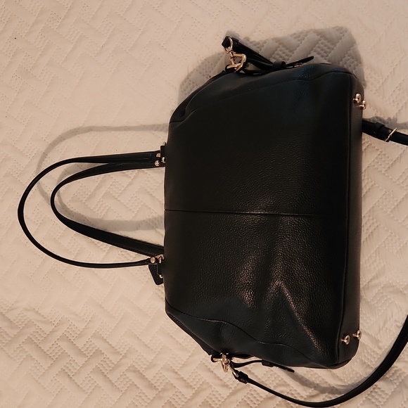 Coach 2 Way Prairie Satchel Bag navy blue With Gold Details in great condition - Picture 4 of 12